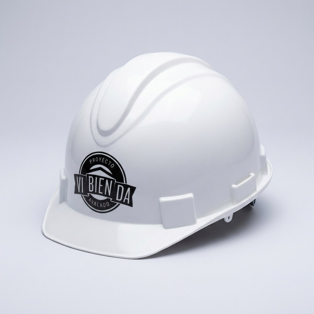 Casco de seguridad con logo bordado en parche