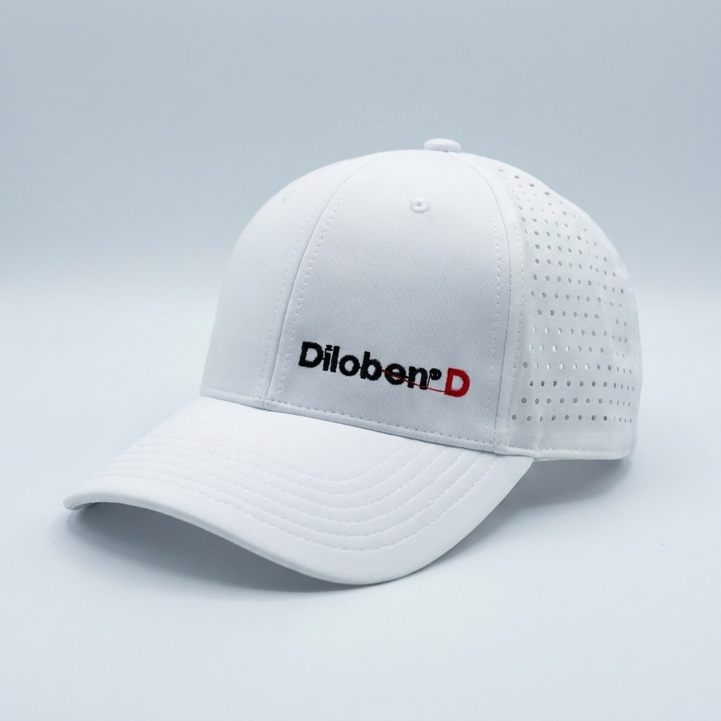 Gorra con bordado fino a un color