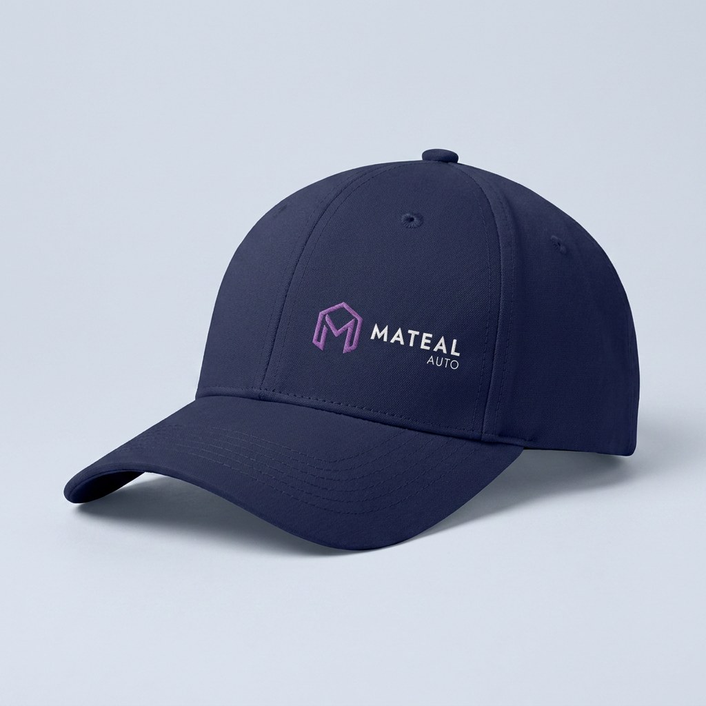 Gorra de visera curva bordada