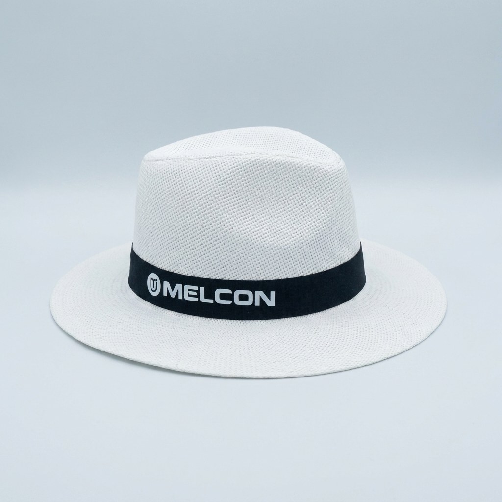 Sombrero de ala con cinta bordada
