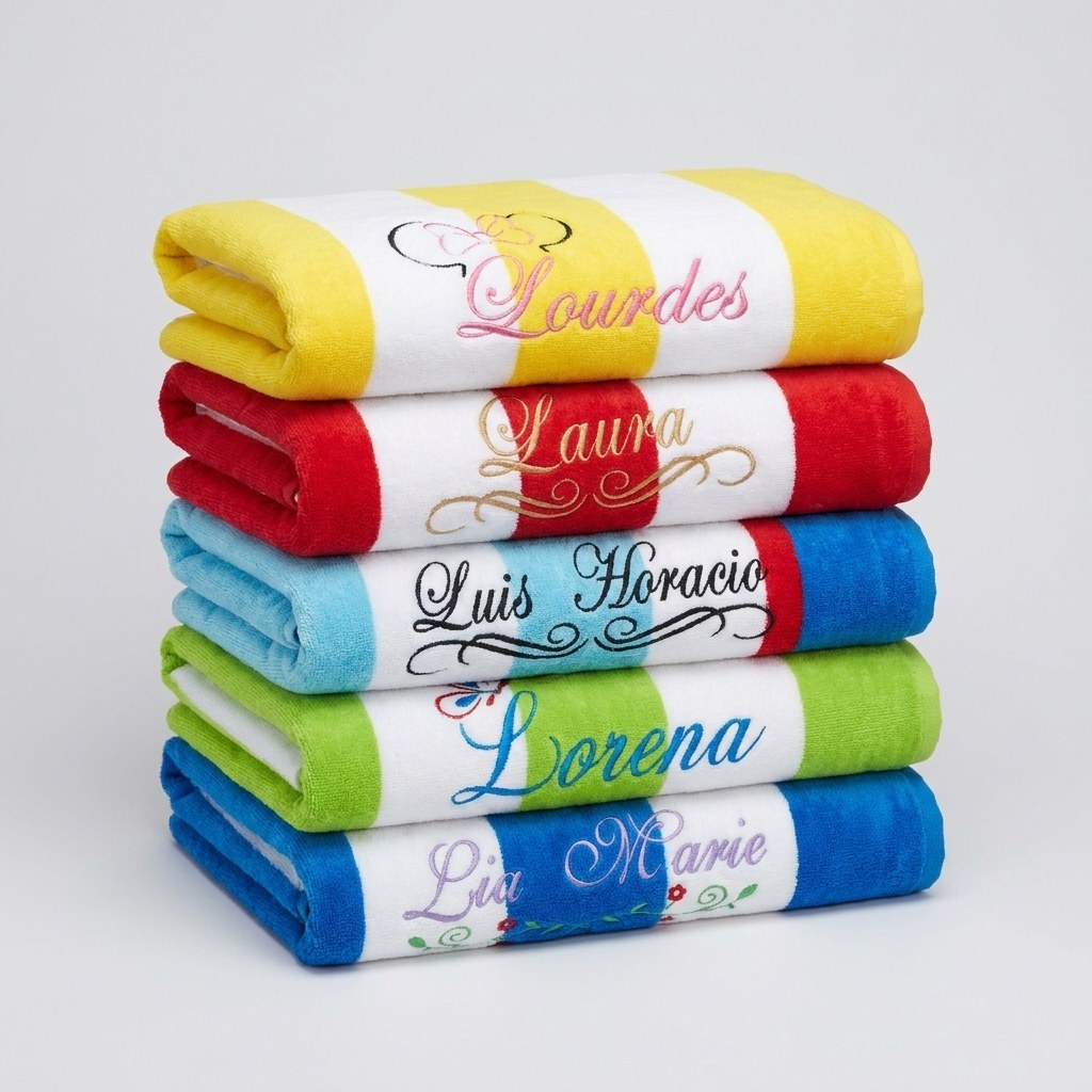 Set de toallas con nombre bordado