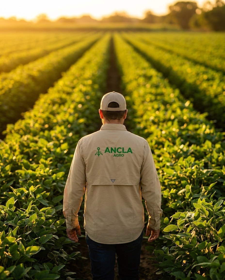 Camisa de campo bordada, entre los cultivos